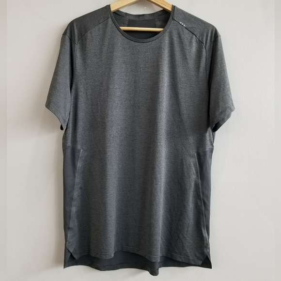 Lululemon Fast Free Short Sleeve Performance Gray Shirt Men's Size Medium - Picture 1 of 7